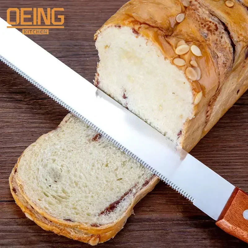 8/10/12 Inch Serrated Bread Knife Cake Cutting Knife Long Baguette Cutter Stainless Steel Loaf/Bread Slicer/Slicing baking tool,baking accessories,baking spatula,bread cutter