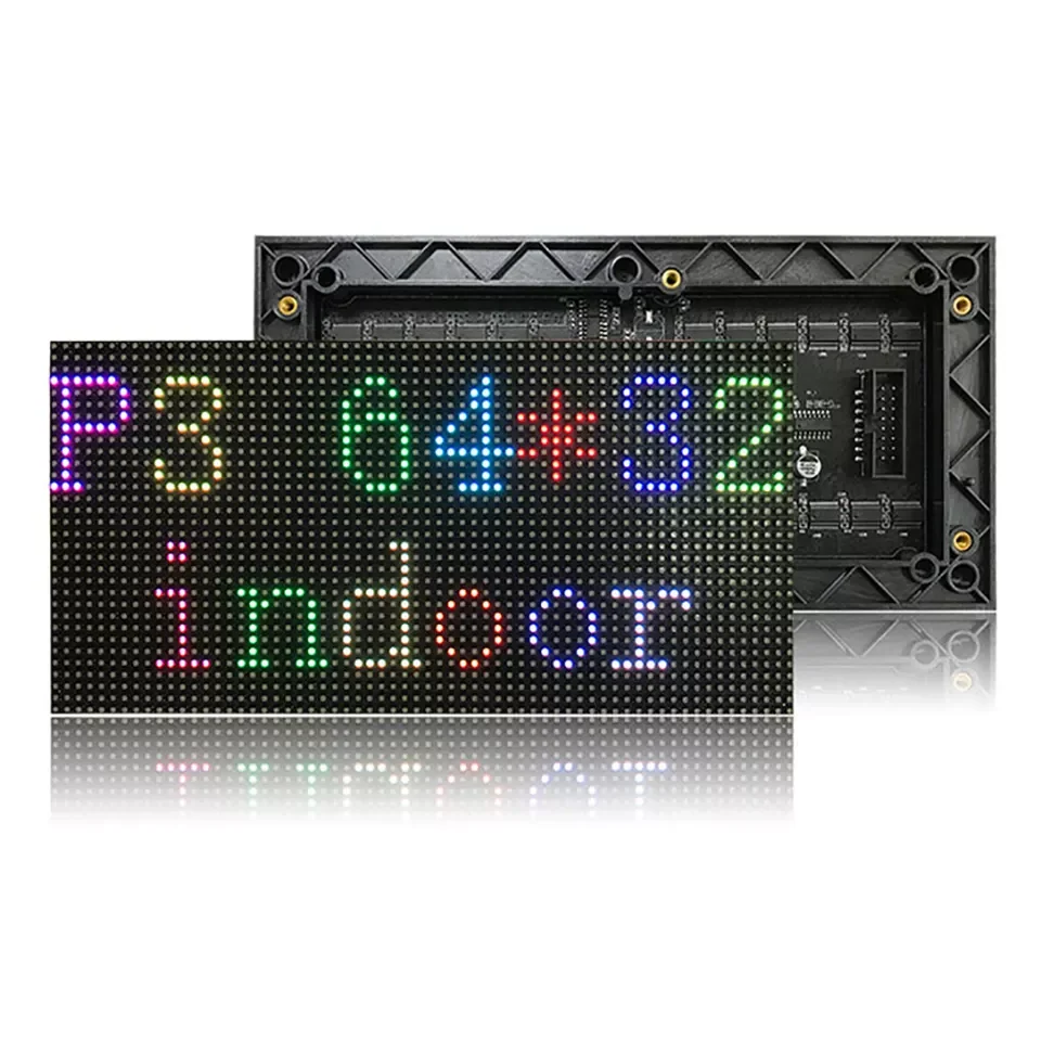DIY 선전 LED 스크린 P3 풀 컬러 모듈, 실내 192x96mm, 64x32 픽셀, RGB SMD2121 라이트 1/16 스캔 매트릭스 패널 디스플레이