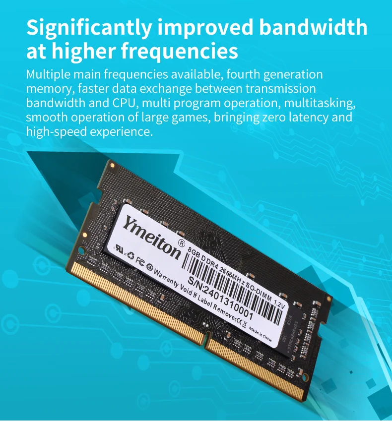Ymeiton DDR4 10-20 Stück Universeller Arbeitsspeicher Großhandel 2666MHz 3200MHz 4GB 8GB 16GB 32GB SO-DIMM RAM 260-Pin Laptop-Speicherkarte – Detail 4