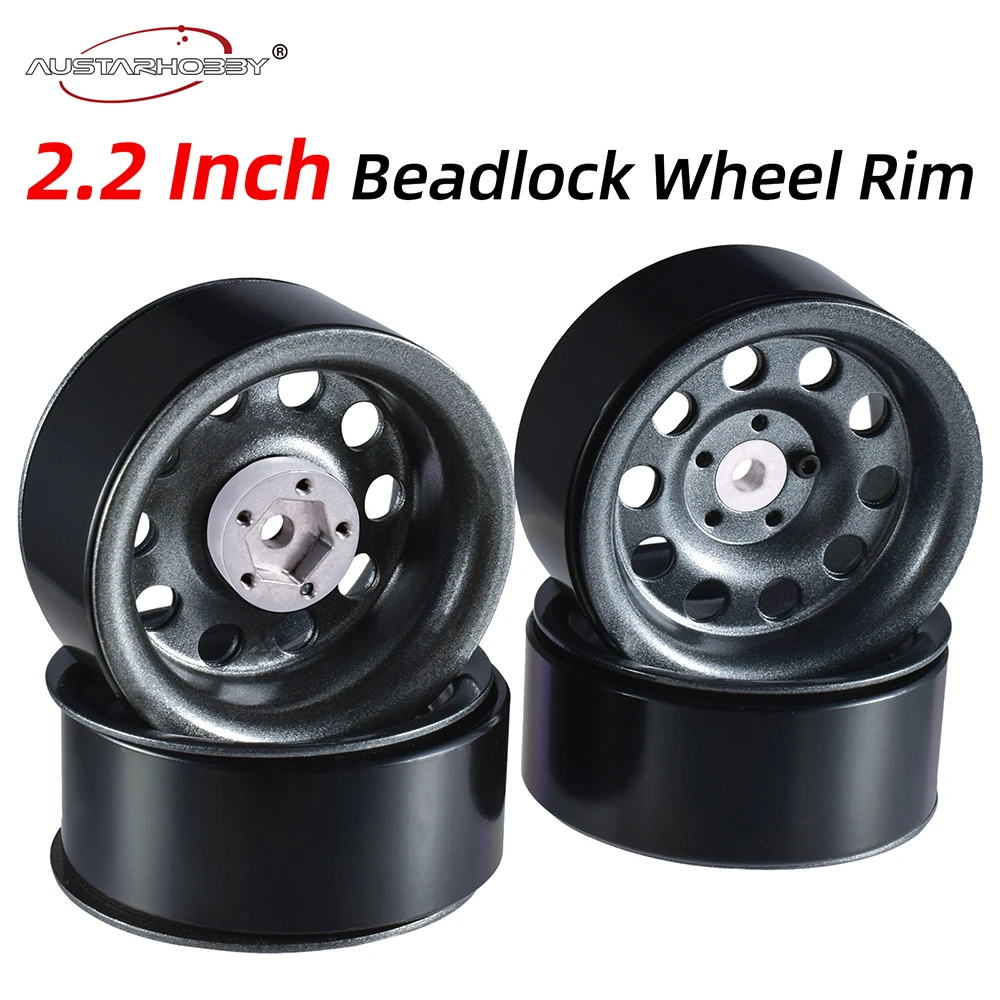 thumbnail image 2 of INJORA 2.2 Inch RC Beadlock Wheels - 4pcs Gold Rims For 1:10 Scale Rock Crawlers 2 of 14