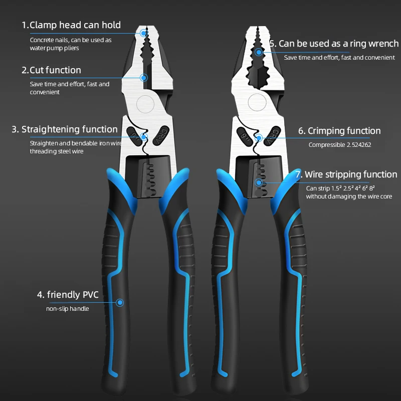 

Universal Diagonal Pliers Needle Nose Pliers Hardware Tools Universal Wire Cutters Electrician Hand Tools Multifunctional