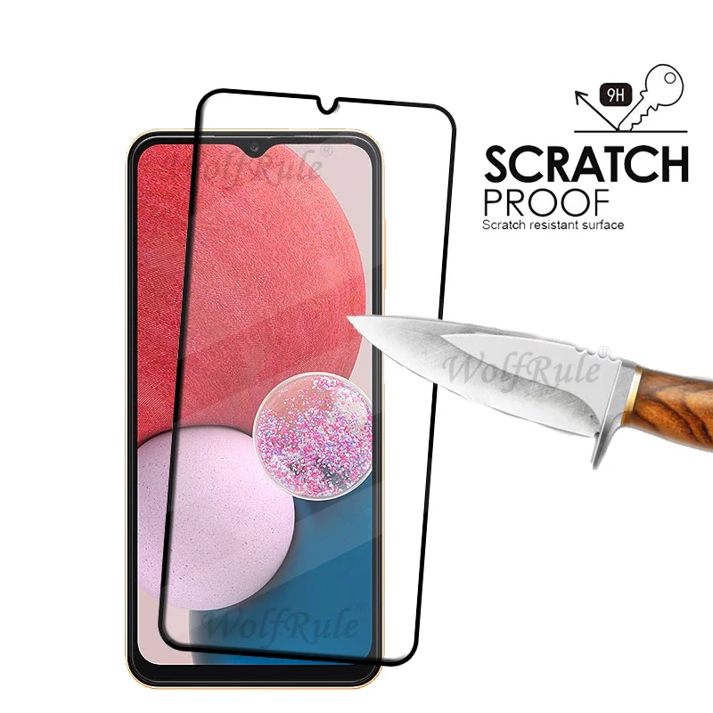 4/3/2/1 قطعة غطاء كامل الزجاج لسامسونج A13 الزجاج...