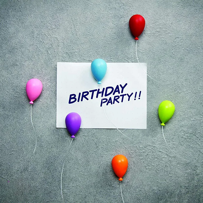 6pcs Personalized and Fun Arrow Balloon Refrigerator Magnets Cute Mark Creative Birthday Magnet Fridge Photo Message Decorative 2