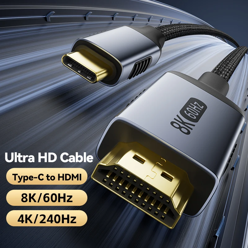 สาย USB-C เป็น HDMI 8K รองรับ Thunderbolt/iPhone/Galaxy