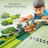 Children Electric Magic Climbing Dinosaur Track Toy Engineering Car Kids Track Car Train Toys for Children Birthday Gift 2