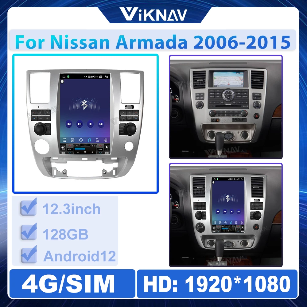

Touch Screen Car Radio For Nissan Armada 2006-2015 wireless Carplay and Android Auto GPS Navigation Multimedia player Head Unit