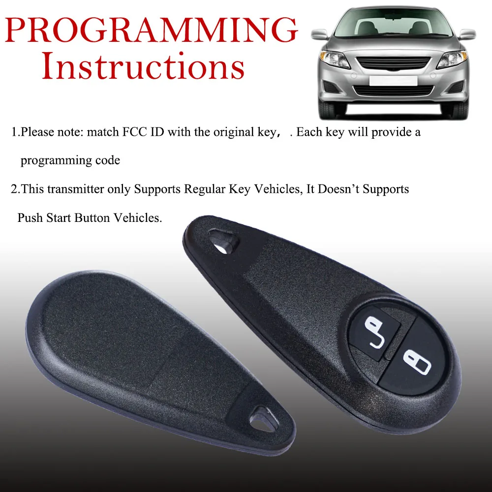 KeylessKing Key Fob Remote For Subaru Forester 2005-2008 – NHVWB1U711 – DIY Programmable – Includes Battery