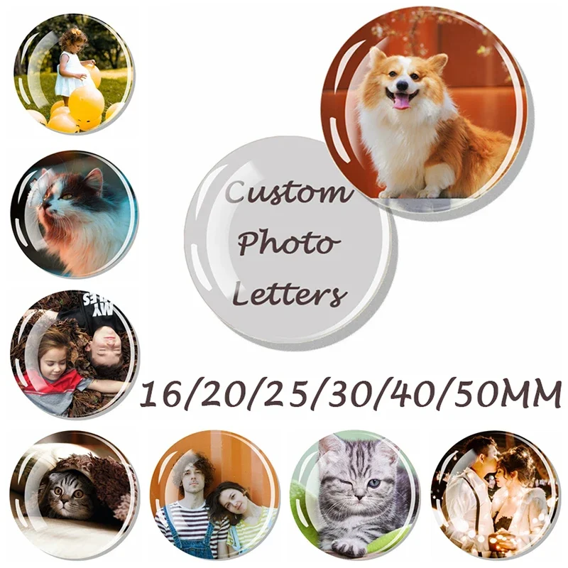 

DIY Cabochon Glass Custom Letters Jewellery Accessory Personalized Personal Family Photo Jewelry Finding Making Supplies