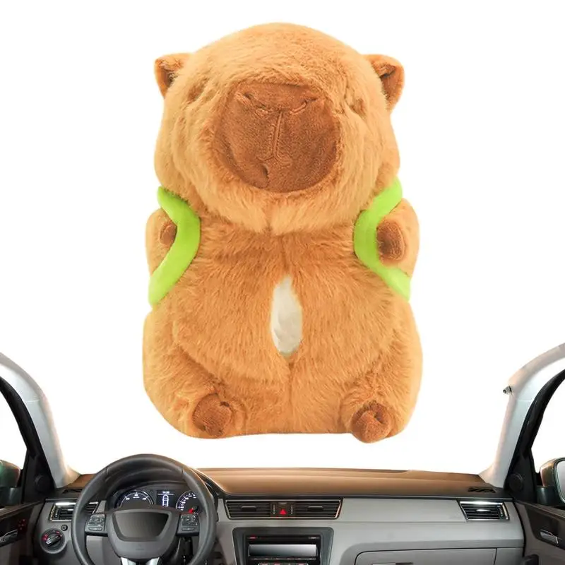 

Garbage Can Stuffed Animal 2-in-1 Capybara Cartoon Garbage Can Multifunction Waterproof Car Tissue Dispenser Cartoon Box