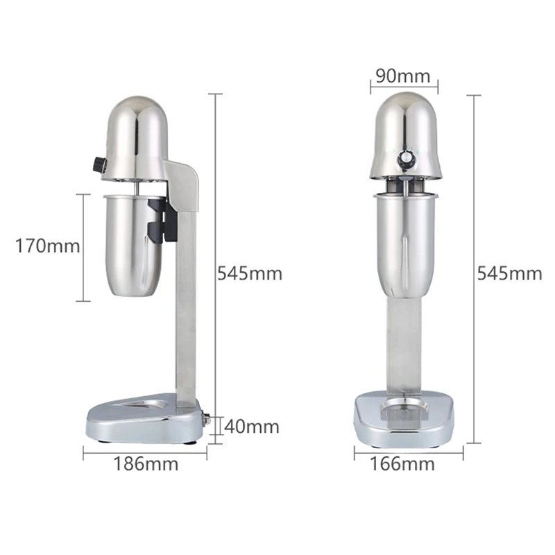 JIQI Milkshake Stirring Machine Electric Milk Foam Shaker Cold/Hot Drink Mixer Blender Stainless Steel Bubble Tea Smoothie Maker 2