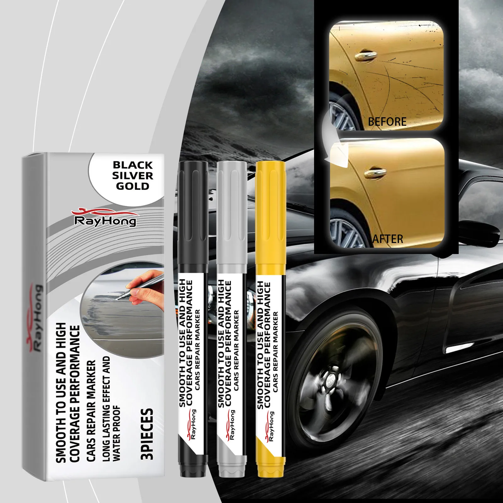 Car Paint Scratch Repairs Pen Quick Car Color Restoration Repairs Pen Convenient Paint 4.5ml