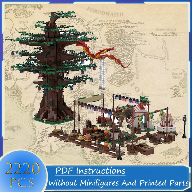 

Rings Movie Series Street View Scene Model A Long Expected Party Building Blocks Technology DIY Assembly Bricks Toys Gifts