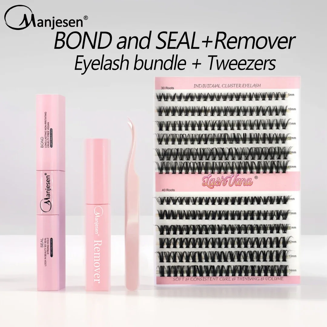

Eyelashes 240 PCS Clusters Lash Bond and Seal Makeup Set DIY Lashes Extension Kit for Gluing Lashes Accessories Lash Clusters