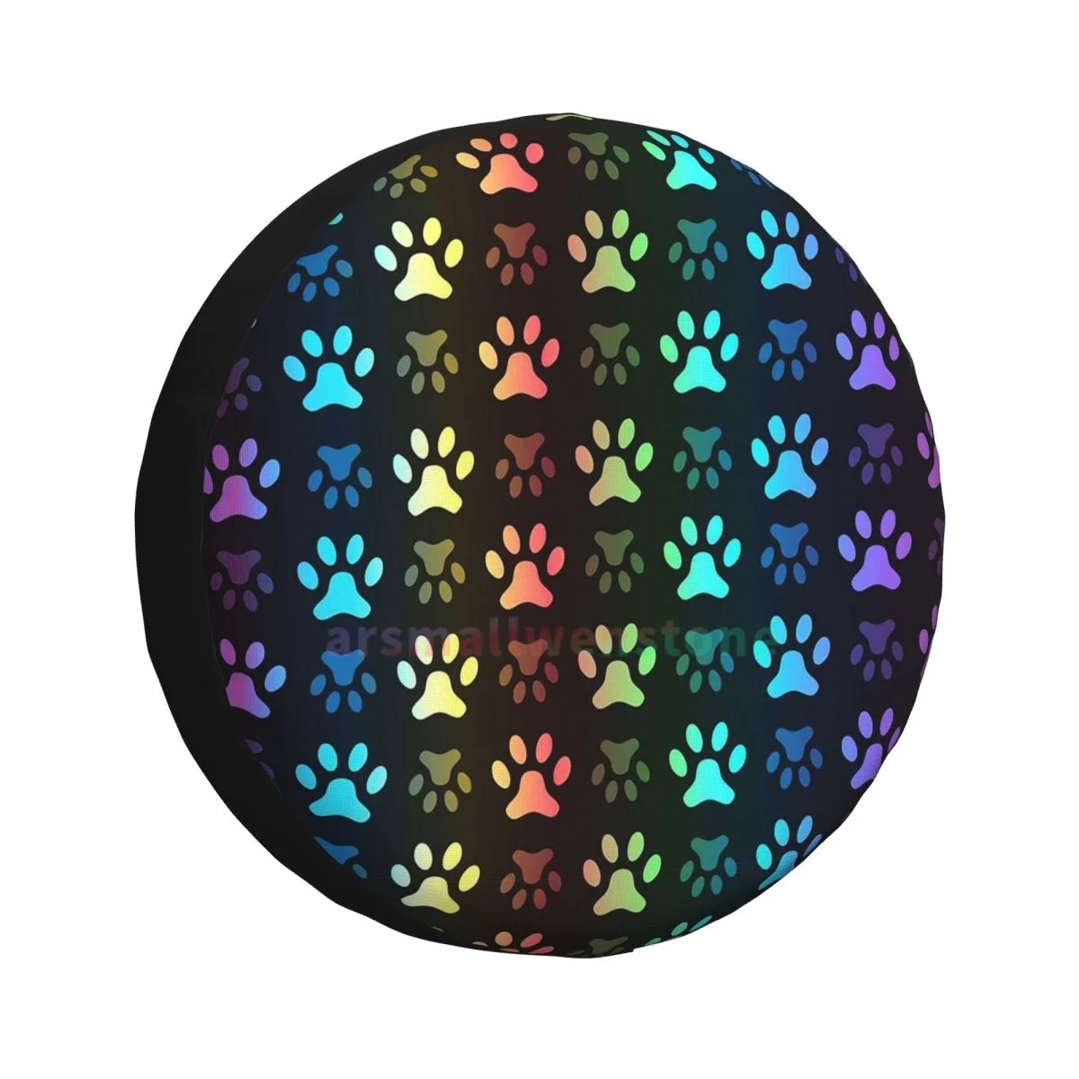 Cartoon Dog Paw Anti-UV Tire Cover for Trailer RV SUV, Waterproof Spare Tire Cover with Anti-Fouling Coating, 14-17 Inch