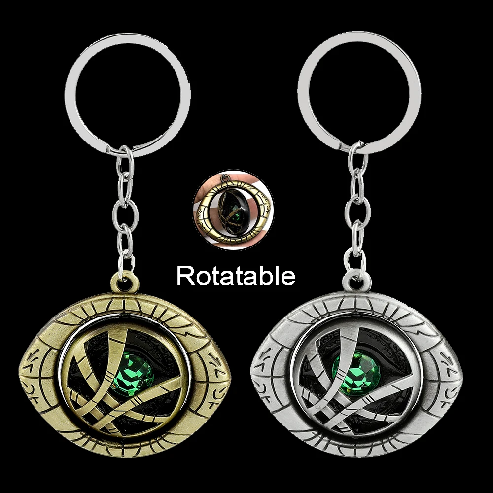 Marvel Doctor Strange Portachiavi Vintage Con Ciondolo A Forma Di Occhio Ruotato Accessori Per Gioielli Disney Eye Of Agamotto Portachiavi