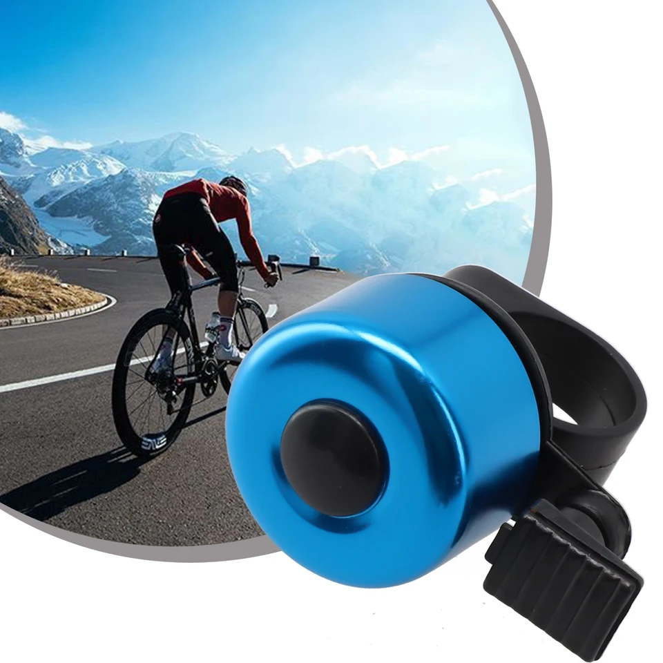Campanello Per Bicicletta In Lega Di Alluminio - 80-100 DB, Nero, 53x38 Mm - Universale Per Manubri 22-24 Mm, MTB, Corsa, Città
