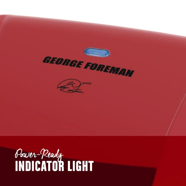 George Foreman 5-Serving Removable Plate Electric Indoor Grill and Panini  Press, Red, GRP0004R