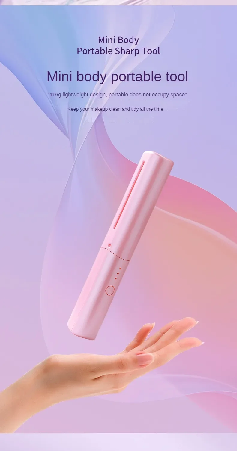 Description Picture 4 of item2 In 1 Professional Hair Straightener Hair Curler USB Straight Comb Wet and Dry Hair Curler Straight Styler Curling Iron