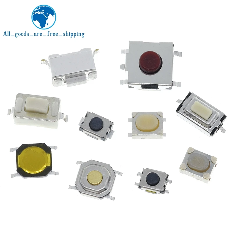 10PCS 3*6 3*4 4*4 SMD Tactile Tact Push Button Switch 2Pin 4Pin Touch Micro Switch 3x4x2 3x6x4.3 3x6x2.5 3x6x5 4x4x1.5 4*4*2.5