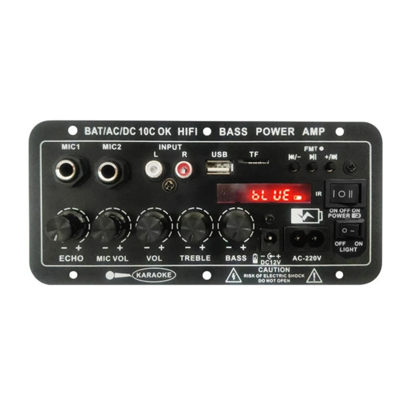 

10V Digital Power Amplifier Board Radio USB Player Subwoofer Stereo Amp Receiver with Treble Control EU/US