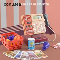 Conusea Cashier Toy Cash Register Calculator Children's Puzzle Play Toy Girl Boy Simulation Supermarket Store Shopping Cosplay 2