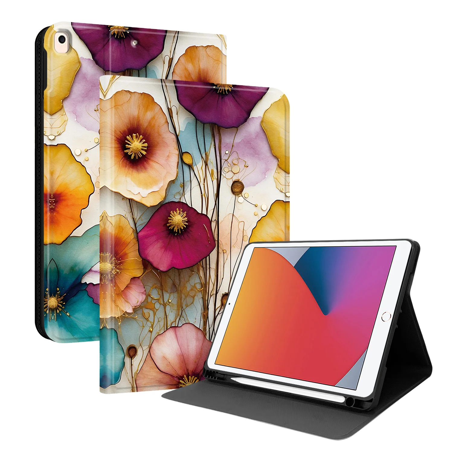 Stylish Tablet Cover with Pen Holder and Stand Feature