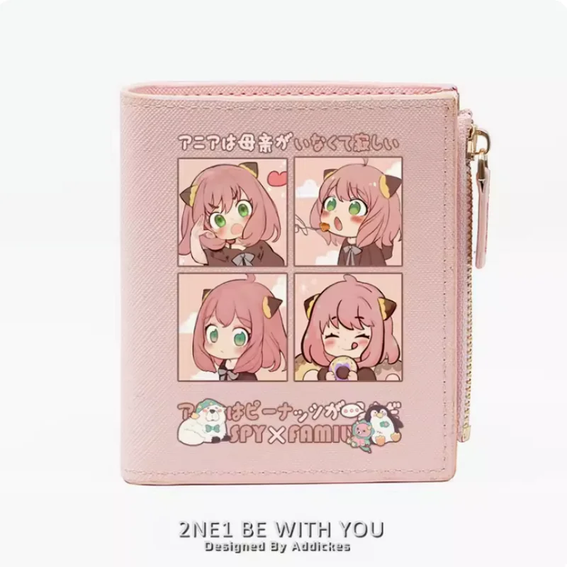 Anime Spy Family Anya Forger  Zipper Fashion Wallets PU Purse Card Holder Money Bag Gift B296 Cosplay