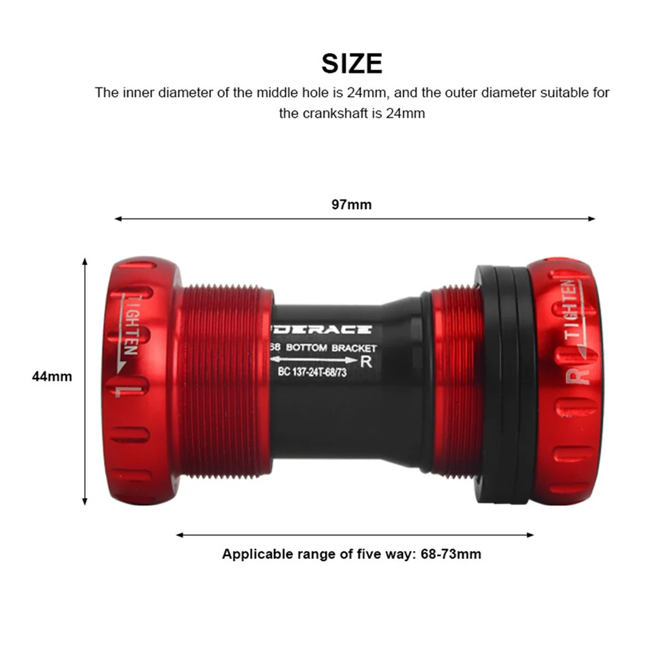 BB52 Boîtier De Pédalier à Roulement à Billes En Céramique 68-73 Mm