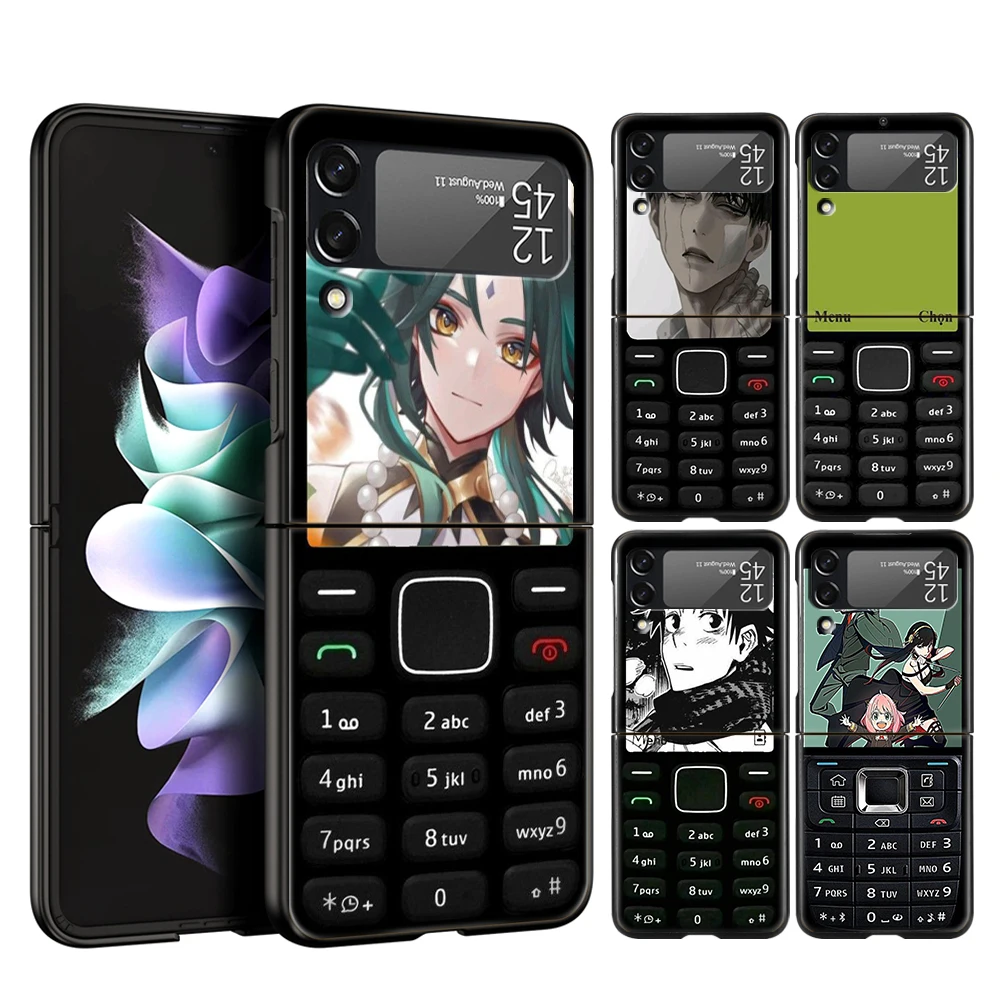 Retro Old Nostalgia Cellulare Custodia Rigida Per Pc Per Samsung Galaxy Z Flip 4 Cover Antiurto Nera Per Samsung Z Flip 3 Shell