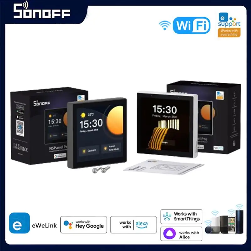 Sonoff Nspanel Pro Smart Home Control Panel Eu/Us Smart Scene Wall Switch Smart Home Termostato Display Switch Wok Con Alexa