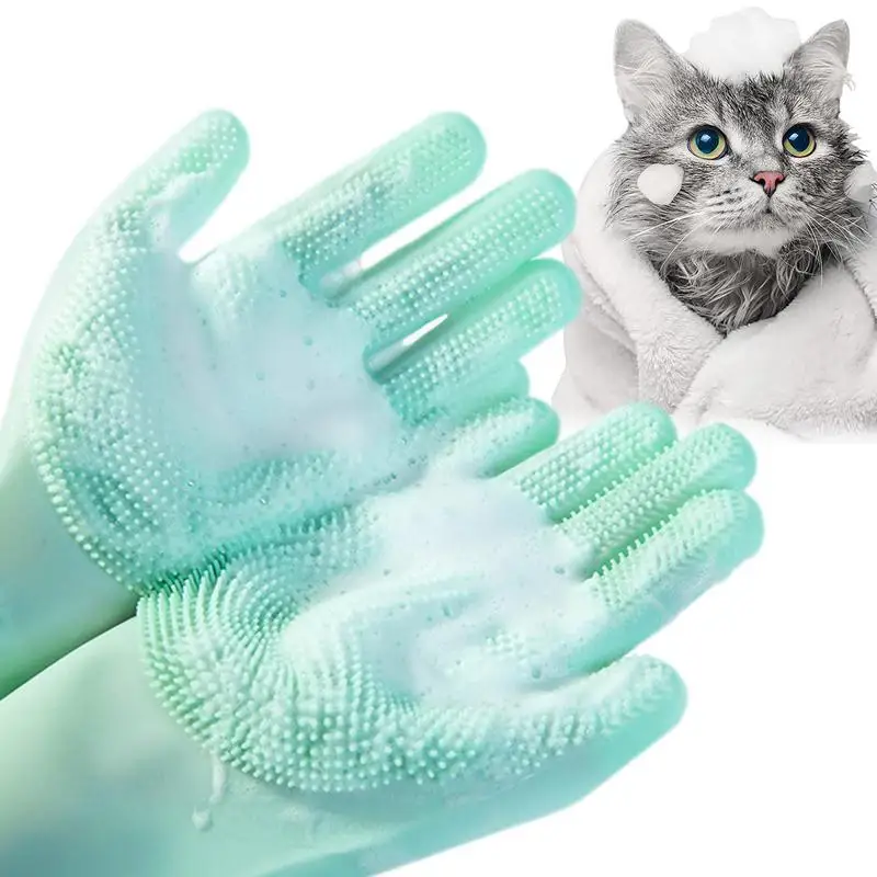 

Pet Grooming Gloves Pet Dog Cat Grooming Brush Glove Pet Hair Deshedding Comb Kitten Puppy Massage Washing Brush Pet hair Gloves