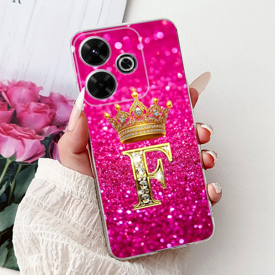 Stylish Clear Silicone TPU Phone Case with Letter Design