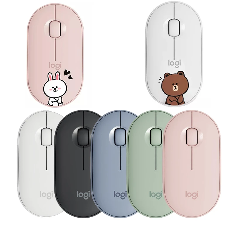 Logitech Wireless Thin Mouse Pebble (Same as M350) 1000DPI High Precision Optical Tracking Computer Laptop Tablets Colorful led gaming mouse