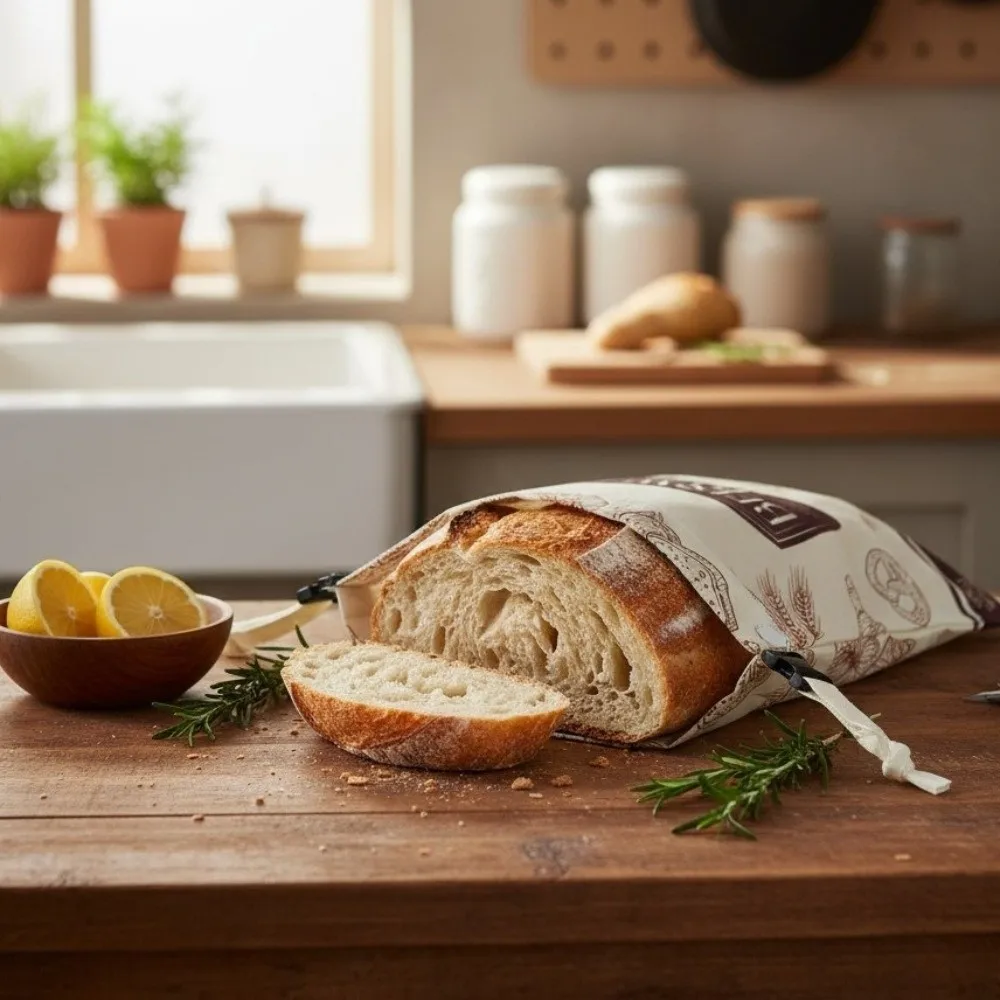 Reusable Beeswax Bread Bag 5