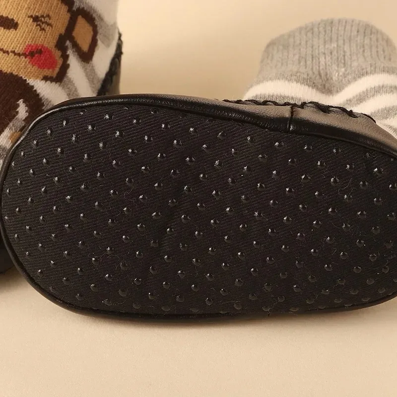 Baby Cute Cartoon Animal Floor Socks with Rubber Anti Slip Sole Cotton Warm Shoes For Infant Girls Boys Slipper Stuff Socks