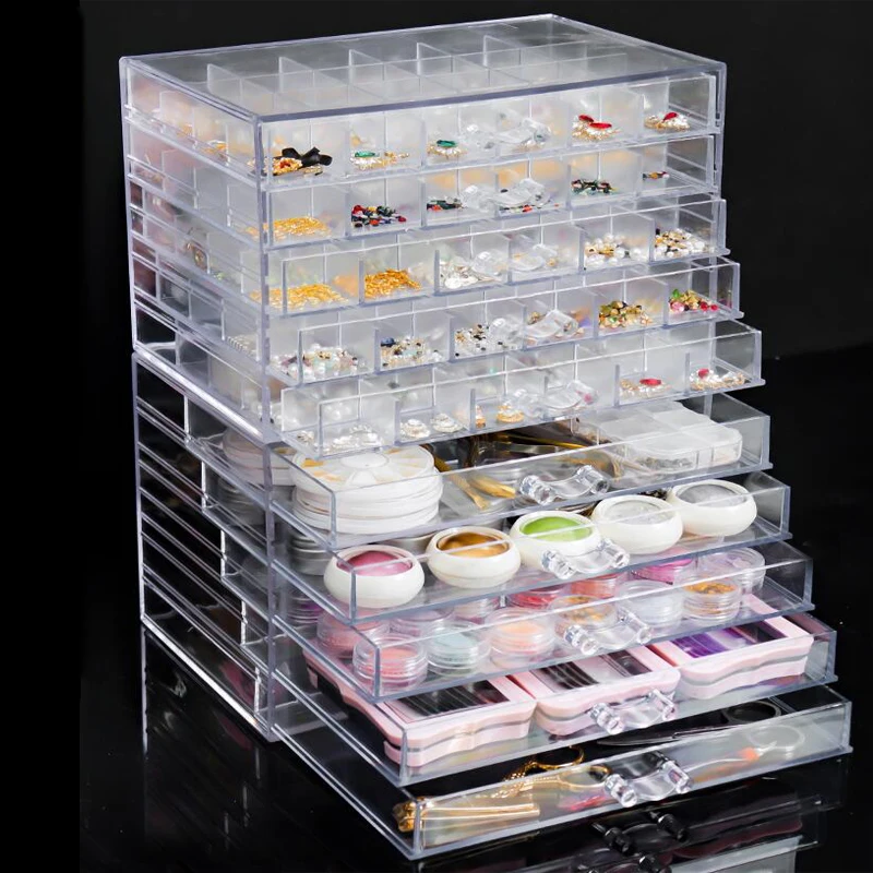 Acrylic Nail Jewellery Accessories Acrylic Box Storage Boxes Bins