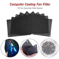 2pc 8cm/12cm/14CM Computer Fan Dust-proof Net Fine Black PVC Dust Filter Mesh Net Cover Fan Cooler Mesh for PC Case Protection 2