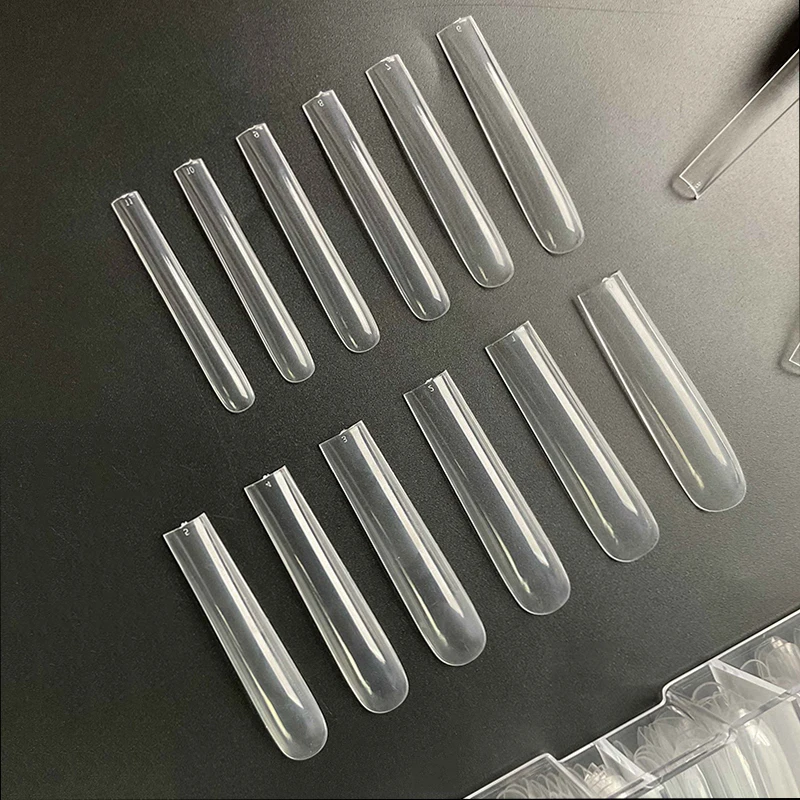 

240Pcs 3XL Tapered Square Clear Full Cover False Nail Tips Press on Fake Nails with Designs Artificial Acrylic Manicure Tool