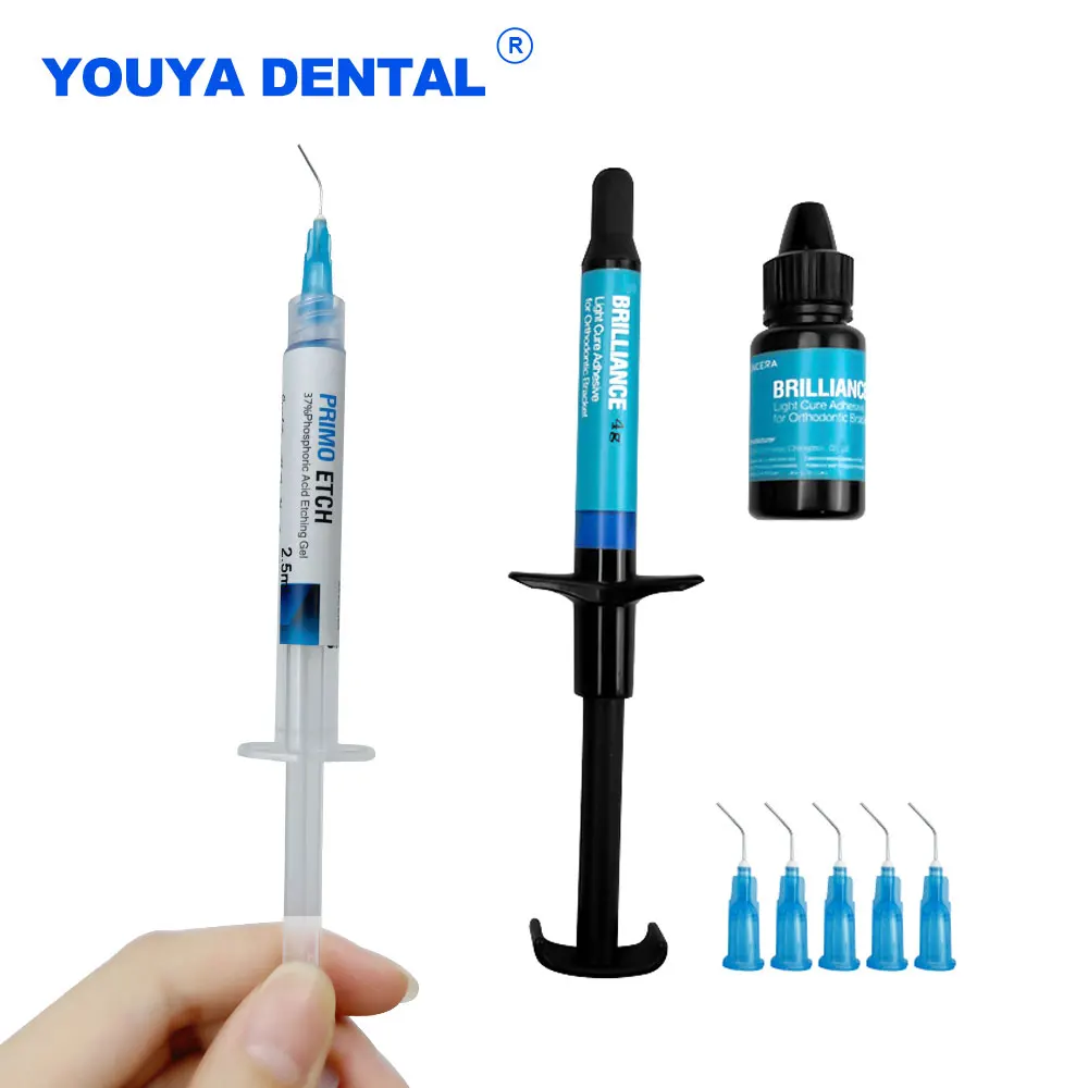 DentalToothGemSetOrthodonticAdhesiveBlueGlueKitCure37Etching