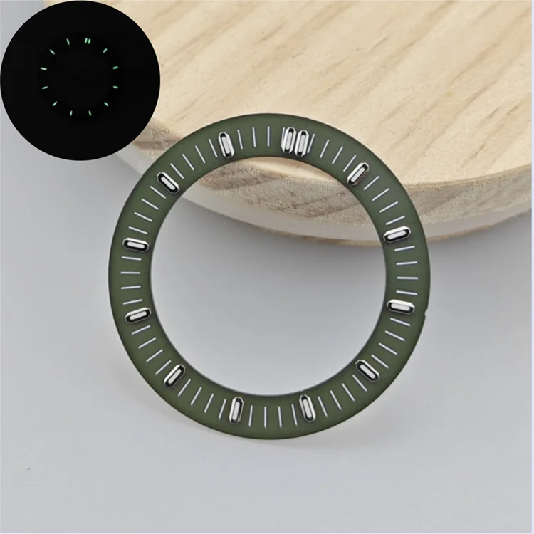 Hollow Dial Circle with Green Luminous Watch Accessories and Pins, 31mm
