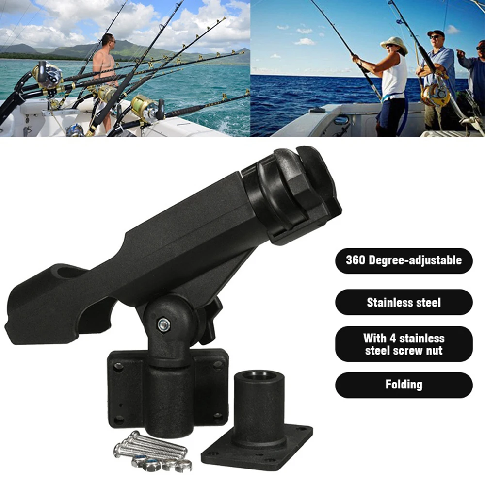 

New Kayak Inflatable Boat Fishing Rod Bracket Can Be Rotated And Adjusted To Install Fishing Rod Support Fixture Accessories