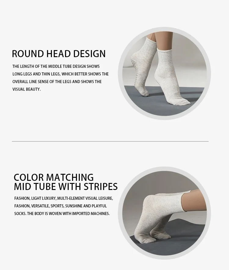 Cotton Pilates 2023 Soft Socks Non Slip Grip Women Tube Socks For Yoga Women Camping Fitness Gym Yoga Socks Anti Slip Fintness S 23 S5ee242eb9d2148168c09d7f3d4d72edak
