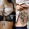 5PCS Wolf Lion Waterproof Temporary Tattoo Sticker Tiger Rose Flower Dragon Snake Skull Animal Body Art Arm Fake Tatoo Men Women 4