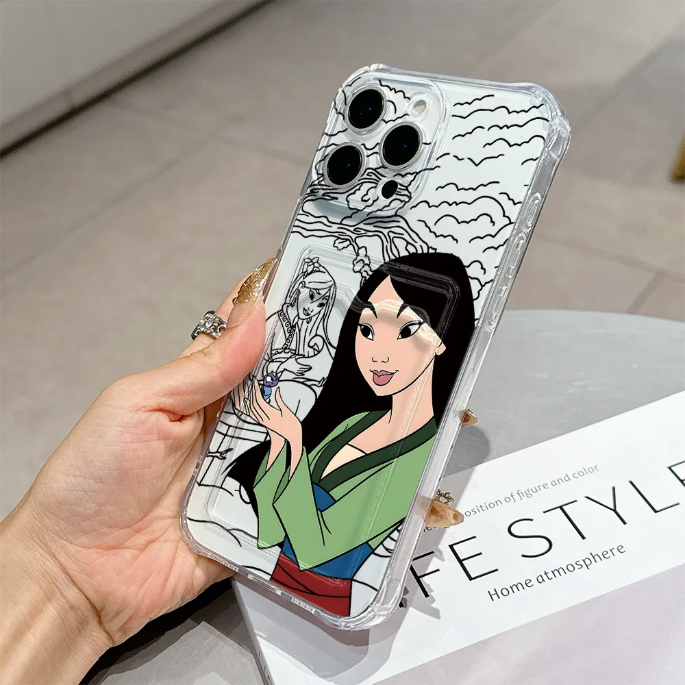 Beauty and the Beast Mulan Princess Phone Card Holder Case