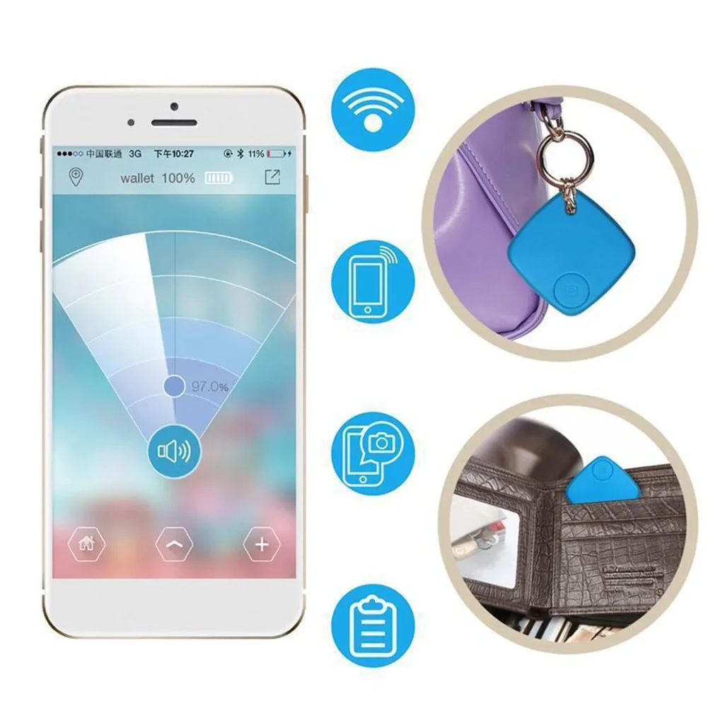 GPS Anti-lost Alarm Smart Tag Wireless Bluetooth-compatible Tracker Child Bag Wallet Key Finder Anti Lost Alarm Target Locator
