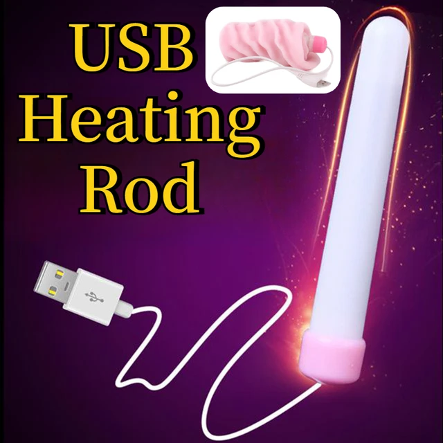 USB Lade Heizstäbe Erwachsene Sex Produkte Zubehör für Männer Frauen Masturbatoren Sex Heizung Puppen Flugzeug Tasse Wärmer Stick 1