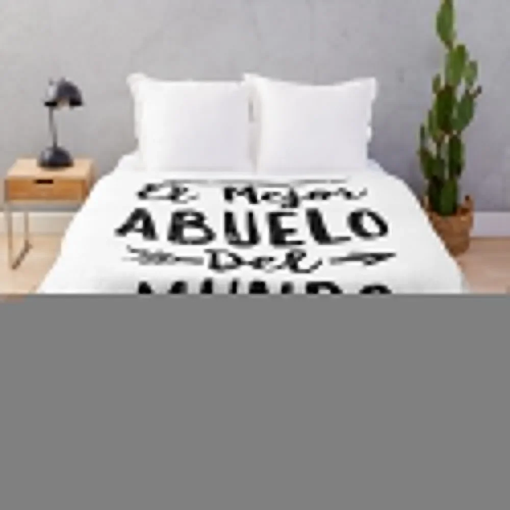 

El Mejor Abuelo Del Mundo Grandpa Fathers Day Gift Throw Blanket For Baby fluffy Bed linens Blankets