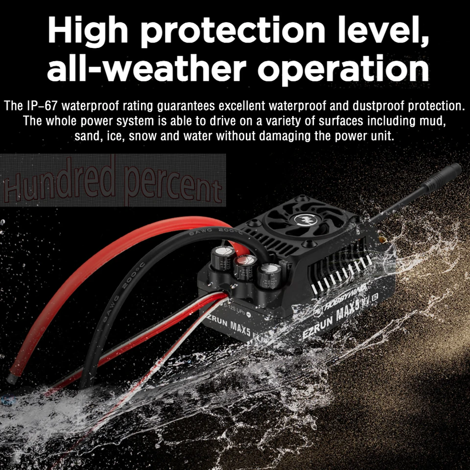 Hobbywing-スピードコントローラー,防水,ブラシレスモーター1:5 rc