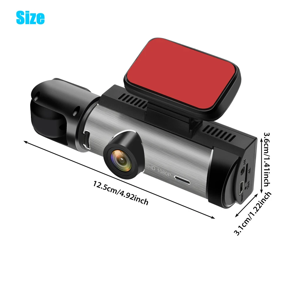 WiFi Dash Cam 3.16 inch HD Night Vision 1080P Dual Lens Front Inside Video Camera Recorder G-Sensor Car DVR