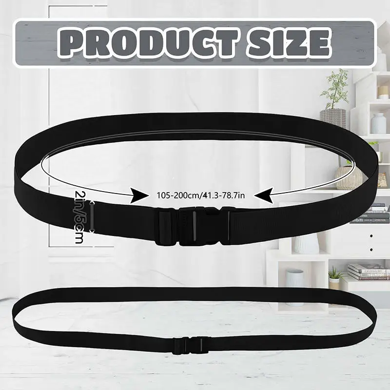 2 stücke Reise Gebunden Schwarz Langlebig Nylon Fracht Binden Gepäck Wimpern Gürtel Strap Kunststoff Schnalle Reise Kits Outdoor Camping werkzeug – Detail 4